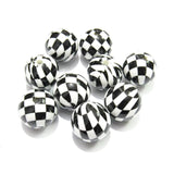 20mm 100pcs/lot Solid Beads Printed Plaid Beads For Chunky Kids Jewelry