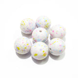 100pcs/lot Solid Spray Pastel Colors Beads For Easter Chunky Kids Jewelry