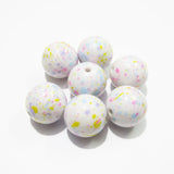 100pcs/lot Solid Spray Pastel Colors Beads For Easter Chunky Kids Jewelry