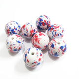 20mm Solid Spray Beads 4th Of July Chunky Kids Jewelry