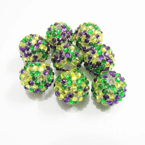 100pcs Resin Rhinestone Beads for St. Patrick's Jewelry