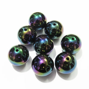 100pcs/lot Plated Colorful UV Beads For Kids Necklace Making