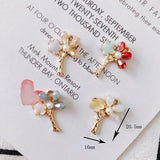 20pcs 16*20mm Crystal Rhinestone Flower Charms DIY Jewelry Findings