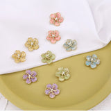 20pcs 19*19MM Daisy Flower Charms Glitter Enamel Earring Pendants