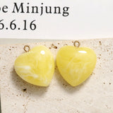 20pcs Resin Heart Charms for Bubblegum Jewelry Necklace