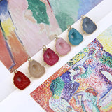 20pcs/Lot Irregular Stone Shape Alloy Charms Necklace Pendants
