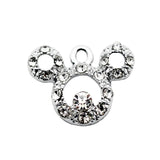 20pcs/lot Crystal Mouse Dangle Charms Lobster Clasp Hanging Charm