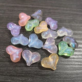 270pcs Transparent Heart Illusion Glitter Beads DIY Hand Jewelry