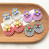 40pcs Polka Dots Resin Charms for Jewelry Making