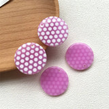 40pcs Polka Dots Resin Charms for Jewelry Making
