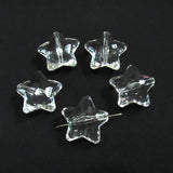 110pcs Clear Acrylic Star Beads Jewelry Finding Beads