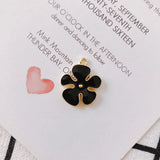 30pcs 22*18mm Enamel Alloy Flower Charms Zinc Alloy Floral Pendant