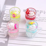 30pcs 35*31mm Colorful Fruit Cake Cup Shape Resin Jewelry Charms Ornament