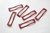 30pcs Rubber Paint Geometry Wave Rectangle Alloy Locket Charms DIY Jewelry