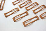 30pcs Rubber Paint Geometry Wave Rectangle Alloy Locket Charms DIY Jewelry