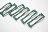 30pcs Rubber Paint Geometry Wave Rectangle Alloy Locket Charms DIY Jewelry