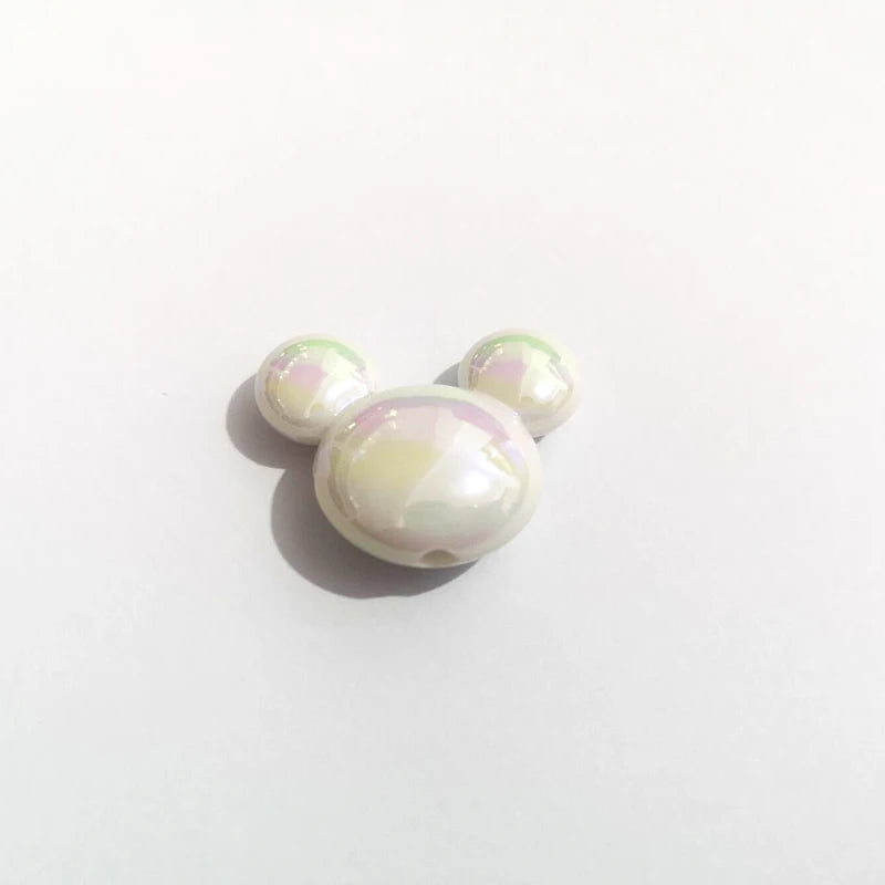 100pcs Plated UV&AB Mouse Beads For Jewelry DIY