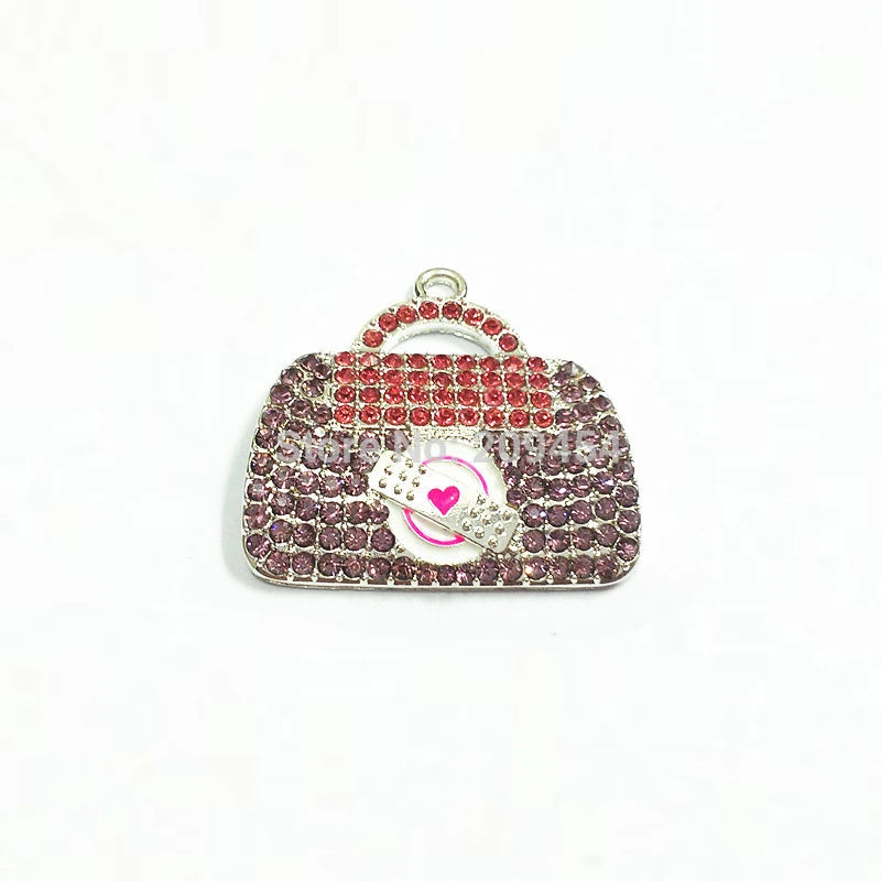 10pcs/lot Full Rhinestone Doctor Bag Pendants 36mm*30mm