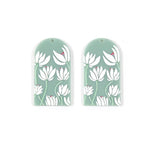 50pcs Colorful Beauty Flower Acrylic Resin DIY Charms Earring Necklace Pendant