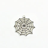 10pcs Spider Web Rhinestone Pendants for Kids Necklace Making