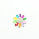 40MM 10pcs Colorful Sunflower Rhinestone Pendants