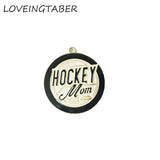 10pcs/lot Enamel Hockey Mom Pendants for Mother's Jewelry Making