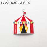 10pcs Circus Tent Pendants for Kids Jewelry Making