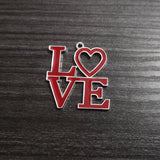 10pcs/lot Enamel Heart Love Pendants For Necklace