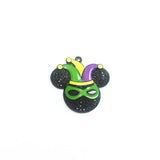 10pcs Mardi Gras Minnie Rhinestone Pendants