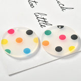 40pcs 30MM Polka Dots Plastic Round Earring Pendants DIY Charms