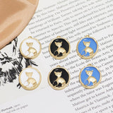 40pcs/lot Cartoon Cats Relief Geometry Alloy Charms DIY Jewelry Accessory
