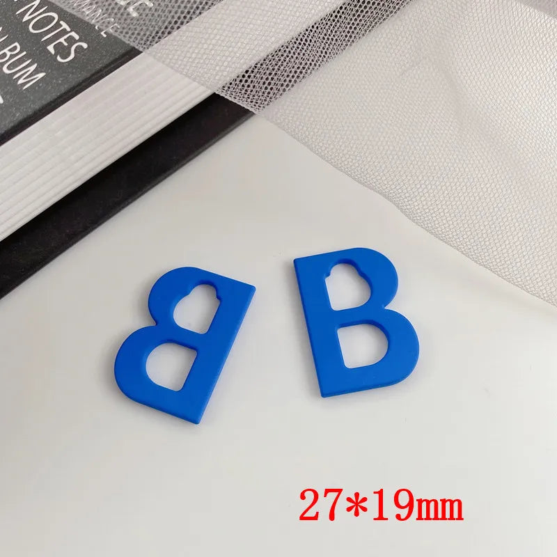 40pcs/lot B Shape Alloy Locket Charms DIY Jewelry Accessory