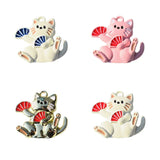 40pcs Lucky Cat Shape Alloy Floating Locket Charms DIY Jewelry Pendant
