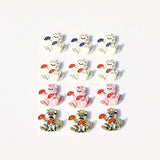 40pcs Lucky Cat Shape Alloy Floating Locket Charms DIY Jewelry Pendant