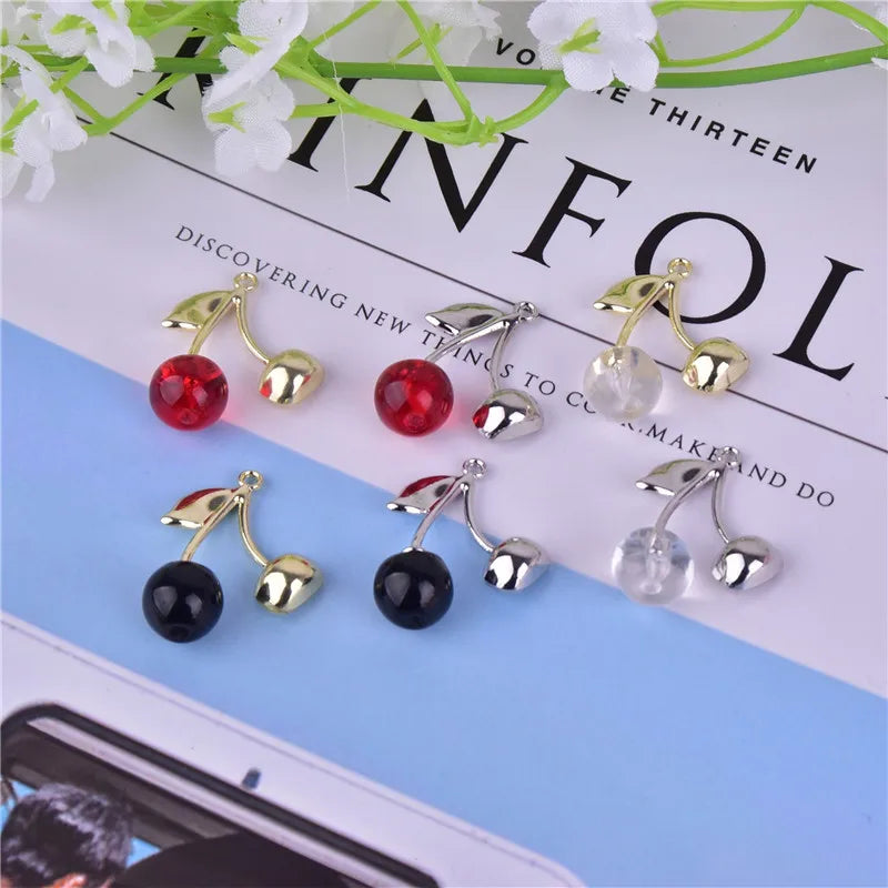 40pcs Cherry Shape Alloy Floating Locket Charms DIY Jewelry