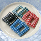40pcs/lot Resin Beads with Holes for DIY Jewelry - Lattice Pattern Print