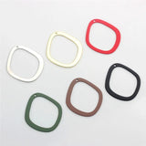 40pcs/lot Rubber Paint Geometry Irregular Rhombus Shape Alloy Locket Charms