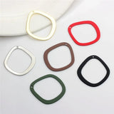 40pcs/lot Rubber Paint Geometry Irregular Rhombus Shape Alloy Locket Charms