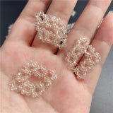 40pcs Glass Beads Rhombus Shape Copper Charms for DIY Jewelry/Garment