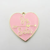 10pcs Full Enamel Gold-Color Litter/Big Sister Pendant for Kids Necklace Making