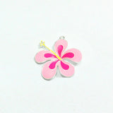 10pcs/lot Enamel Tropical Flowers Charms for Chunky Necklace
