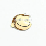 10pcs Monkey Head Alloy Rhinestone Pendants - 42mm*36mm
