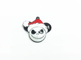 10pcs Skull Minnie Enamel Pendants with Christmas Hat 42mm*38mm