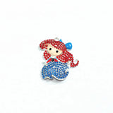 10pcs/lot Princess Mermaid Rhinestone Pendants for Jewelry Making