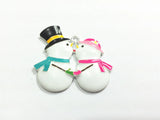 10pcs/lot All Enamel Snowman Love Pendants For Jewelry