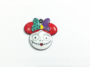 10pcs Minnie With Bow Enamel Pendants 42mm*42mm