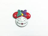 10pcs Minnie With Bow Enamel Pendants 42mm*42mm