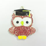 10pcs Graduation Owl Rhinestone Pendants 43MM*35MM