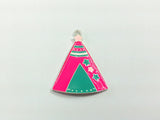 10pcs 43MM*36MM Enamel Tents Pendants for Kids Necklace