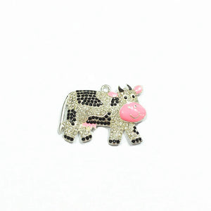 10pcs/lot Cow Rhinestone Pendants for Kids Necklace Making